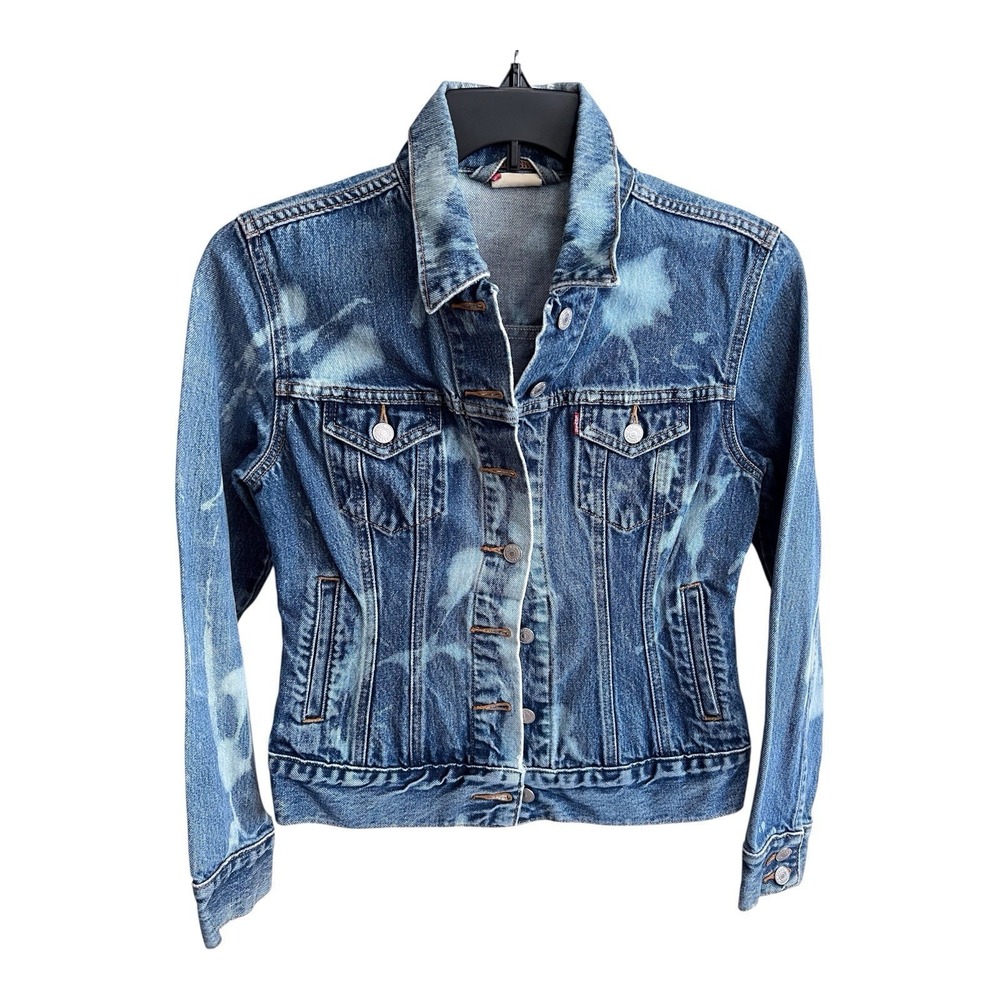 LEVI'S Red Tab Trucker‎ Jacket Bleach Splatter Grunge Streetwear Women's Small